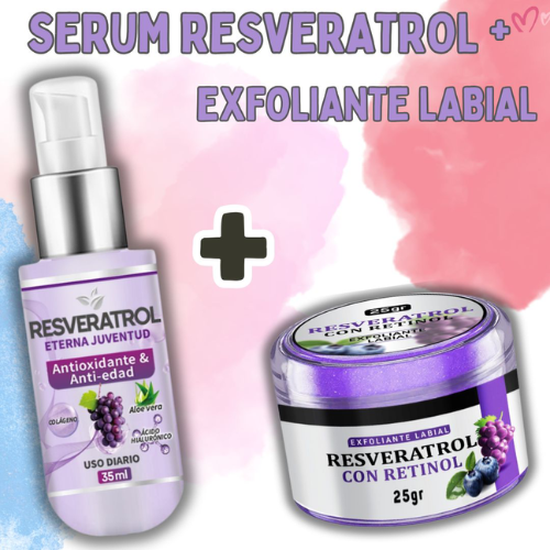Serum Resveratrol + Exfoliante labial de Resveratrol