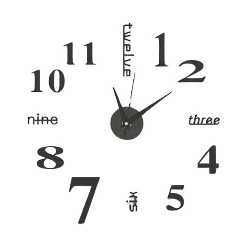TimeStick | Reloj pared adhesivo inglés