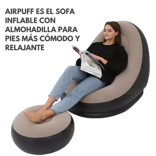 AirPuff | Sofá inflable con almohadilla para pies