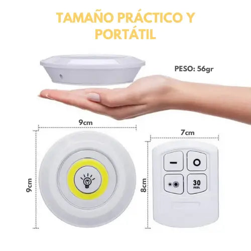 LightMaster | Juego luces inalámbricas ahorradoras x3