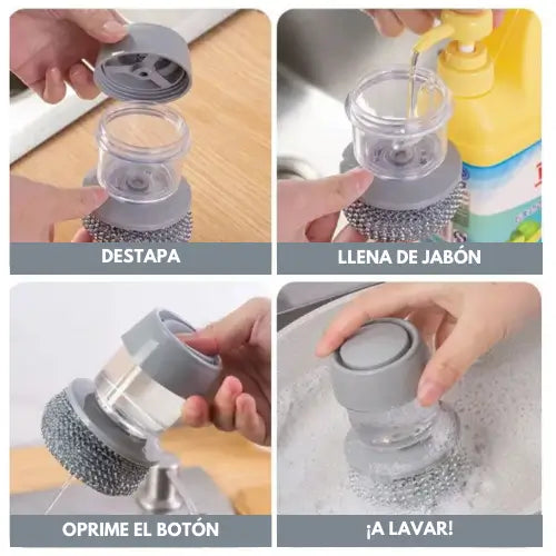 CleanBrush | Esponja con dispensador de jabón