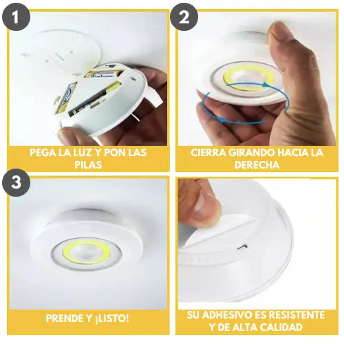 LightMaster | Juego luces inalámbricas ahorradoras x3