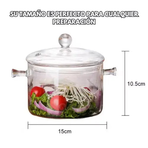 ClearCook | Olla de vidrio templado resistente al calor y frío