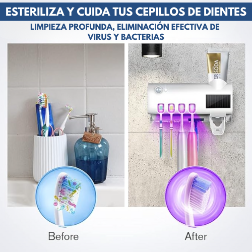 CleanHold | Soporte esterilizador UV de cepillos de dientes