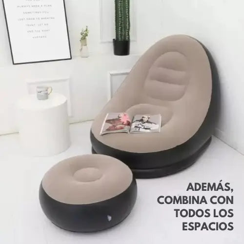 AirPuff | Sofá inflable con almohadilla para pies