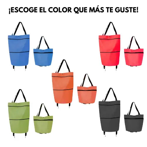 Roll&Go | Bolsa de mercado expansible con ruedas, 3 en 1