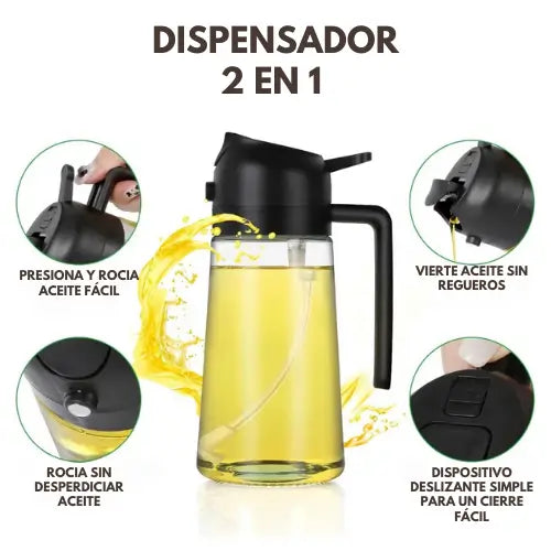 SprayLuxe | Dispensador de aceite 2 en 1