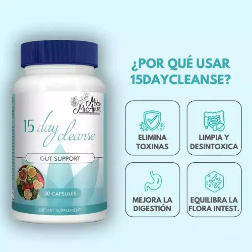 15DayCleanse | Détox limpieza estomacal completa x 30 cápsulas