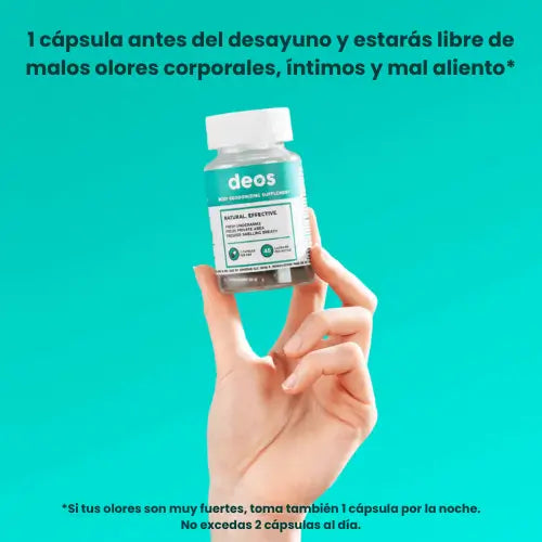 Deos | Adiós malos olores, desodorante interno ORIGINAL x 30 cápsulas