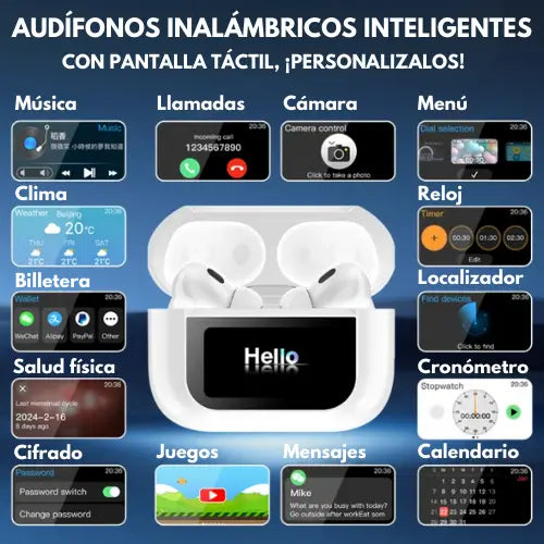 AirPods Pro 4 | Audífonos inalámbricos con estuche de pantalla táctil