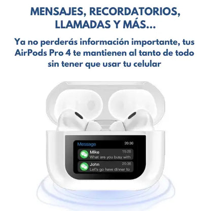 AirPods Pro 4 | Audífonos inalámbricos con estuche de pantalla táctil
